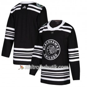 Män Ishockey Chicago Blackhawks Tröja Blank 2019 Winter Classic Adidas Svart Authentic